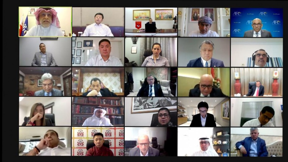 A view of the AFC Executive meeting held online yesterday. 

