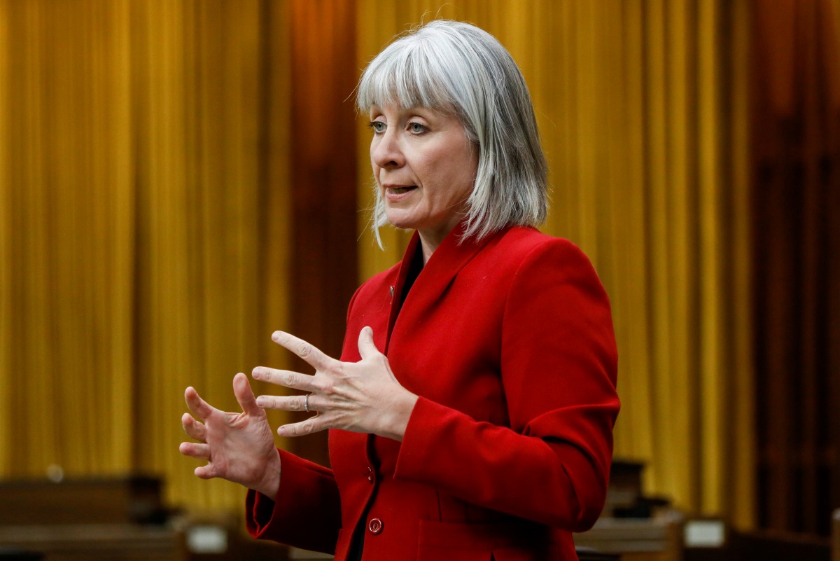 FILE PHOTO: Canada's Minister of Health Patty Hajdu speaks during a meeting of the special committee on the COVID-19 outbreak, as efforts continue to help slow the spread of the coronavirus disease (COVID-19), in the House of Commons on Parliament Hill in