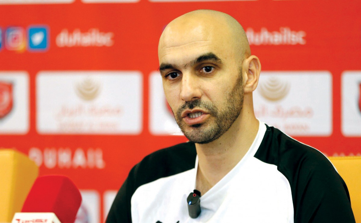 Al Duhail head coach Walid Regragui
