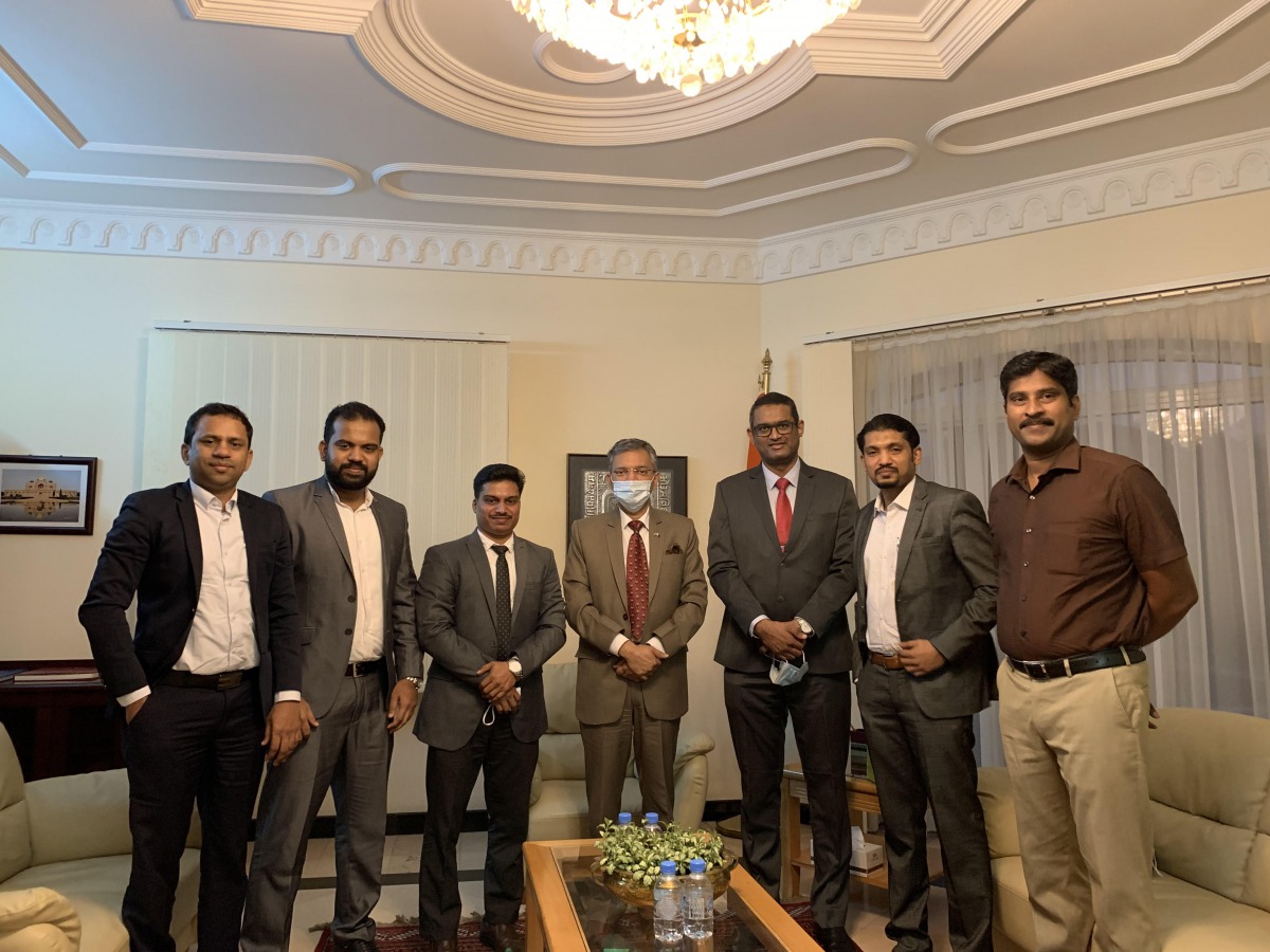 focusQATAR officials with Ambassador of India to Qatar, H E Dr. Deepak Mittal.