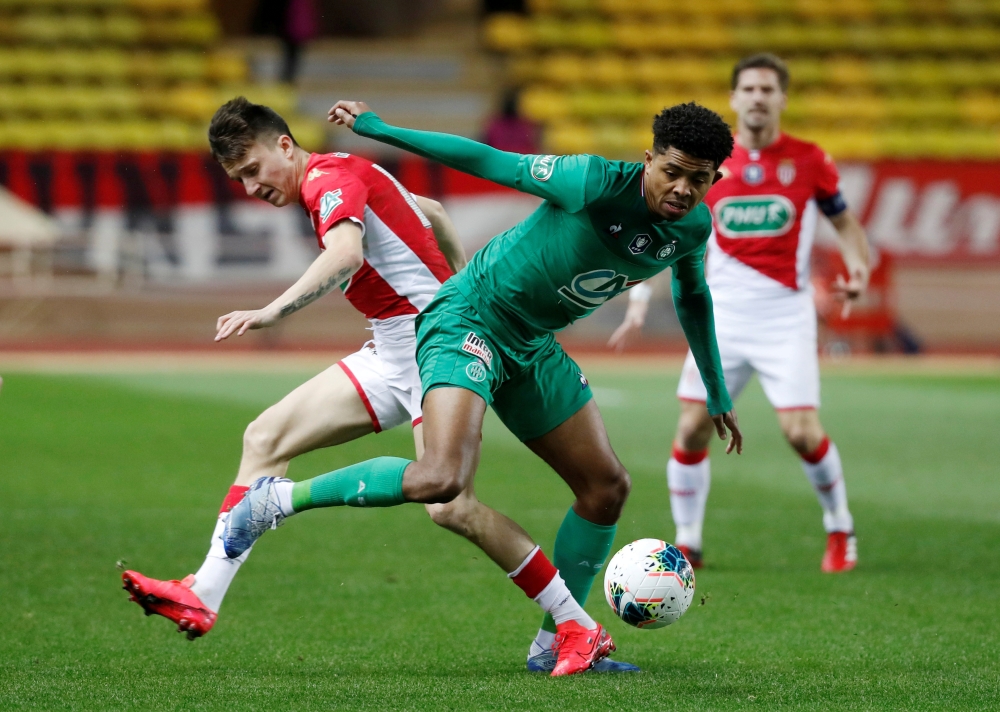 January 28, 2020 AS Monaco's Aleksandr Golovin in action with Saint Etienne's Wesley Fofana REUTERS/Eric Gaillard/File Photo