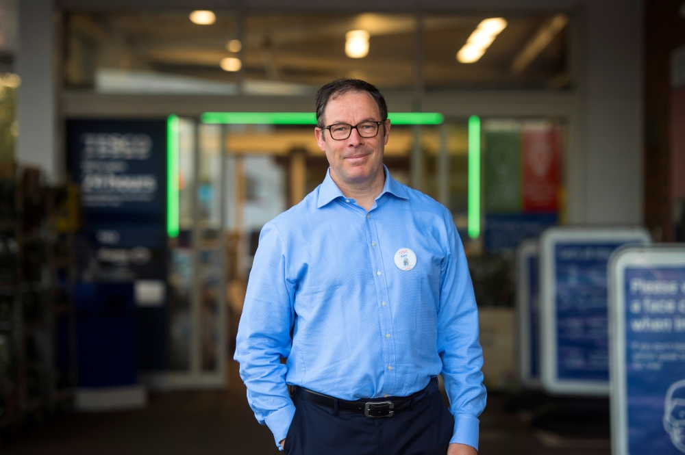 Tesco CEO Ken Murphy poses for a portrait outside a Tesco store in Britain, September 30, 2020. Picture taken September 30, 2020. Ben Stevens/Parsons Media/Handout