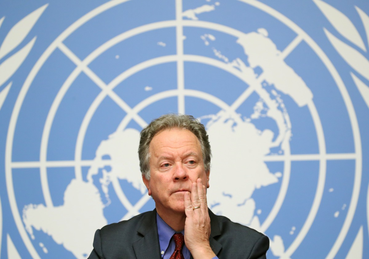 FILE PHOTO: The World Food Programme (WFP) Executive director David Beasley attends a news conference on the food security in Yemen at the United Nations in Geneva, Switzerland, December 4, 2018. REUTERS/Denis Balibouse/File Photo

