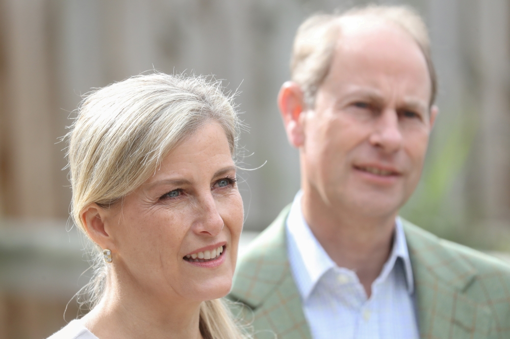 Britain's Prince Edward and Sophie, Countess of Wessex look on during a visit to see Vauxhall City Farm's community engagement and education programmes in action, as the farm marks the start of Black History Month in London, Britain October 1, 2020. Chris