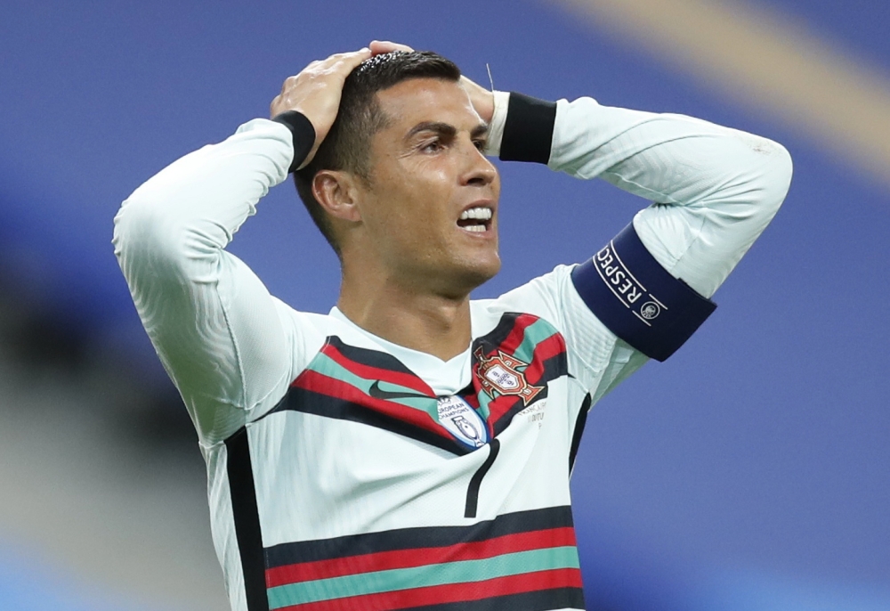 Portugal's Cristiano Ronaldo reacts REUTERS/Gonzalo Fuentes