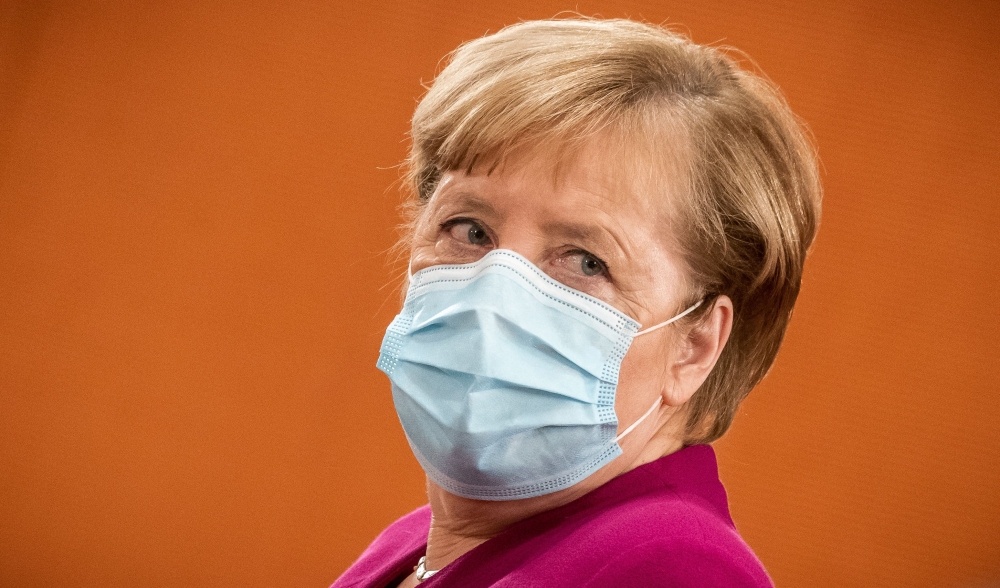 German Chancellor Angela Merkel attends the weekly cabinet meeting in Berlin, Germany, October 14, 2020. Michael Kappeler/Pool via Reuters