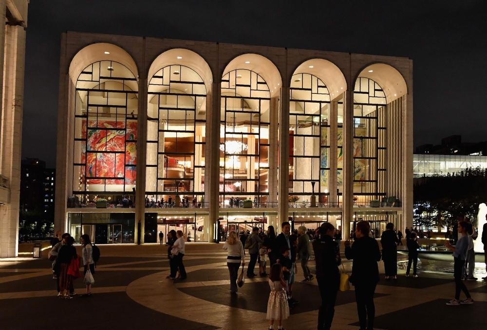 (FILES) In this file photo a view of the Metropolitan Opera at Lincoln Center for the Performing Arts is seen on October 5, 2018 in New York City. AFP / Angela Weiss