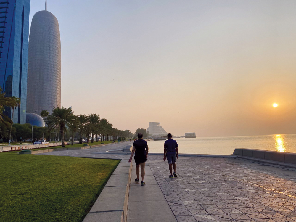 The Doha Corniche is one of the major destinations for people who wish to get fit by jogging or simply brisk walking. PICS: RAYNALD C RIVERA/THE PENINSULA