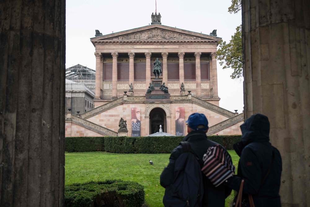 The Alte Nationalgalerie is pictured in Berlin on October 21, 2020. According to media reports, dozens of works of art were damaged by unknown persons on Berlin's Museum Island on the Unification Day. As reported by Deutschlandfunk (DLF) and 