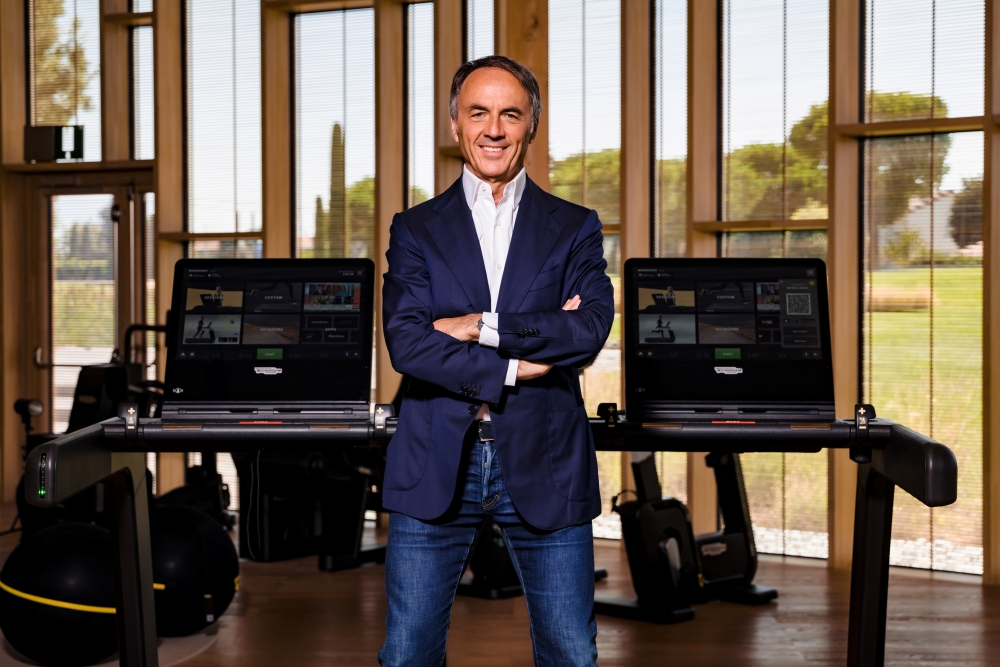 Nerio Alessandri - Technogym President and Founder, poses for a photo in Technogym Village, Cesena, Italy in 2020, as the outbreak of the coronavirus disease (COVID-19) continues. Courtesy of TECHNOGYM /Handout via REUTERS
