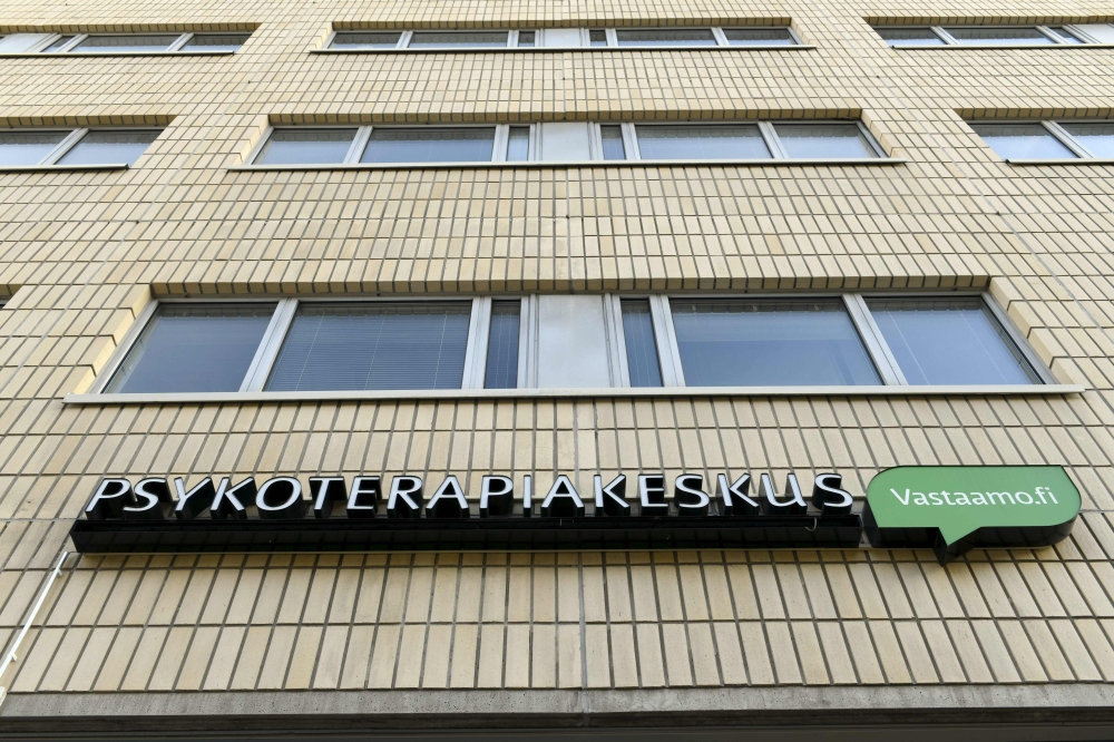 Picture taken on October 24, 2020 shows the psychotherapy centre Vastaamo's office in Pasila, Helsinki. Distressed psychotherapy patients were flooding mental health charities Monday, October 26, 2020, as Finnish police revealed over the weekend that the 