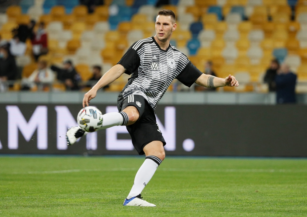 October 10, 2020 Germany's Niklas Sule during the warm up before the match REUTERS/Gleb Garanich/File Photo