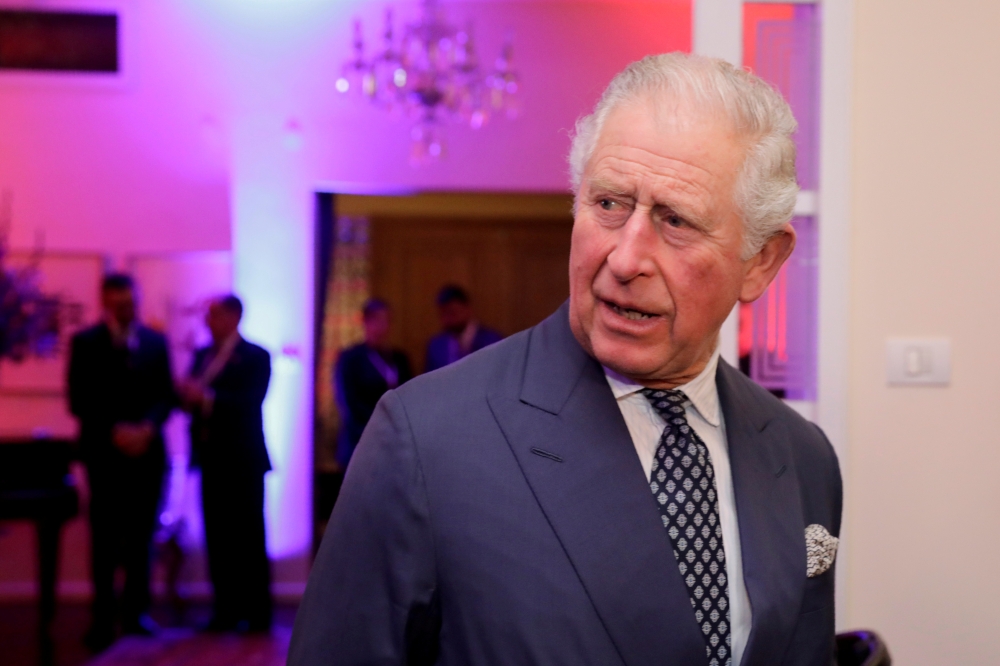 Britain's Prince Charles looks on as he arrives to a reception at the British Ambassador residence in Ramat Gan, Israel, January 23, 2020. Sebastian Scheiner/Pool via REUTERS/File Photo