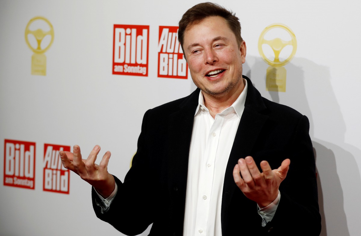 FILE PHOTO: Tesla CEO Elon Musk arrives on the red carpet for the automobile awards 