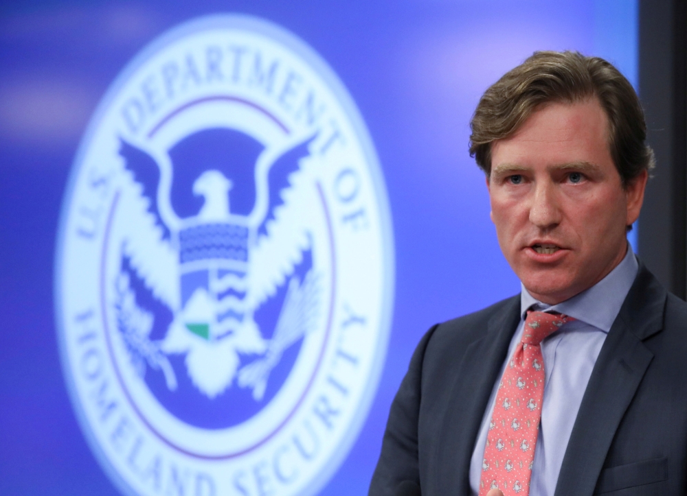 File photo: US Department of Homeland Security Under Secretary Chris Krebs speaks to reporters at the DHS Election Operations Center and National Cybersecurity and Communications Integration Center (NCCIC) in Arlington, Virginia, US November 6, 2018. Reut