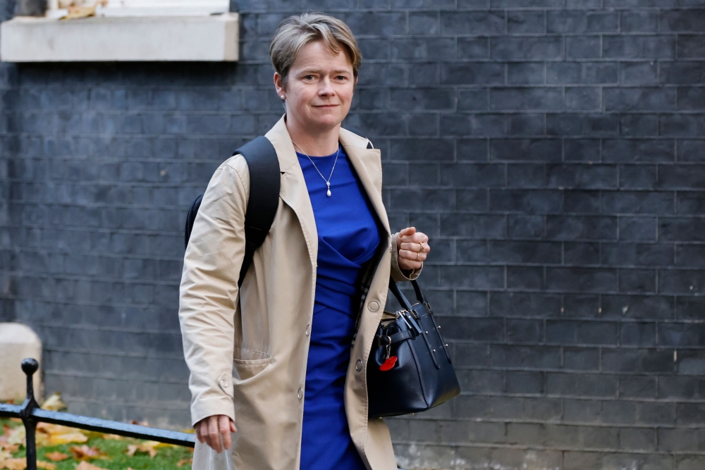 Dido Harding, executive chair of NHS Test and Trace leaves Downing street in central London on November 13, 2020. / AFP / Tolga Akmen