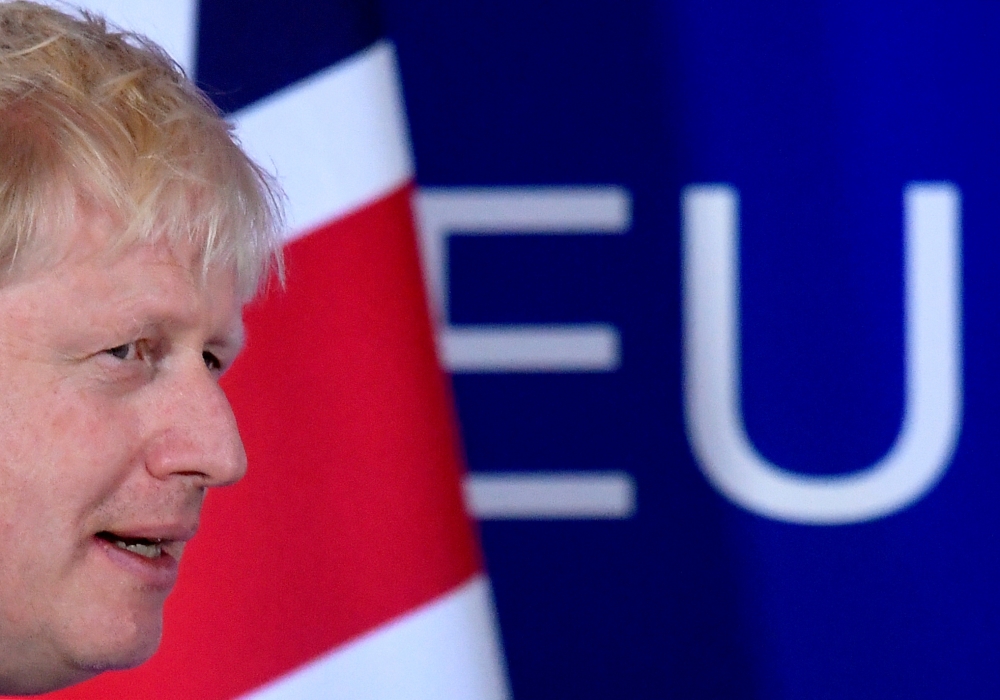 Britain's Prime Minister Boris Johnson arrives to attend a news conference at the European Union leaders summit dominated by Brexit, in Brussels, Belgium October 17, 2019. Reuters/Toby Melville/File Photo