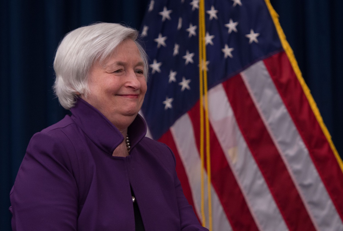 (FILES) In this file photo taken on June 14, 2017 US Federal Reserve Chair Janet Yellen arrives for a press conference after the Federal Open Market Committee meeting in Washington, DC. / AFP / ANDREW CABALLERO-REYNOLDS
