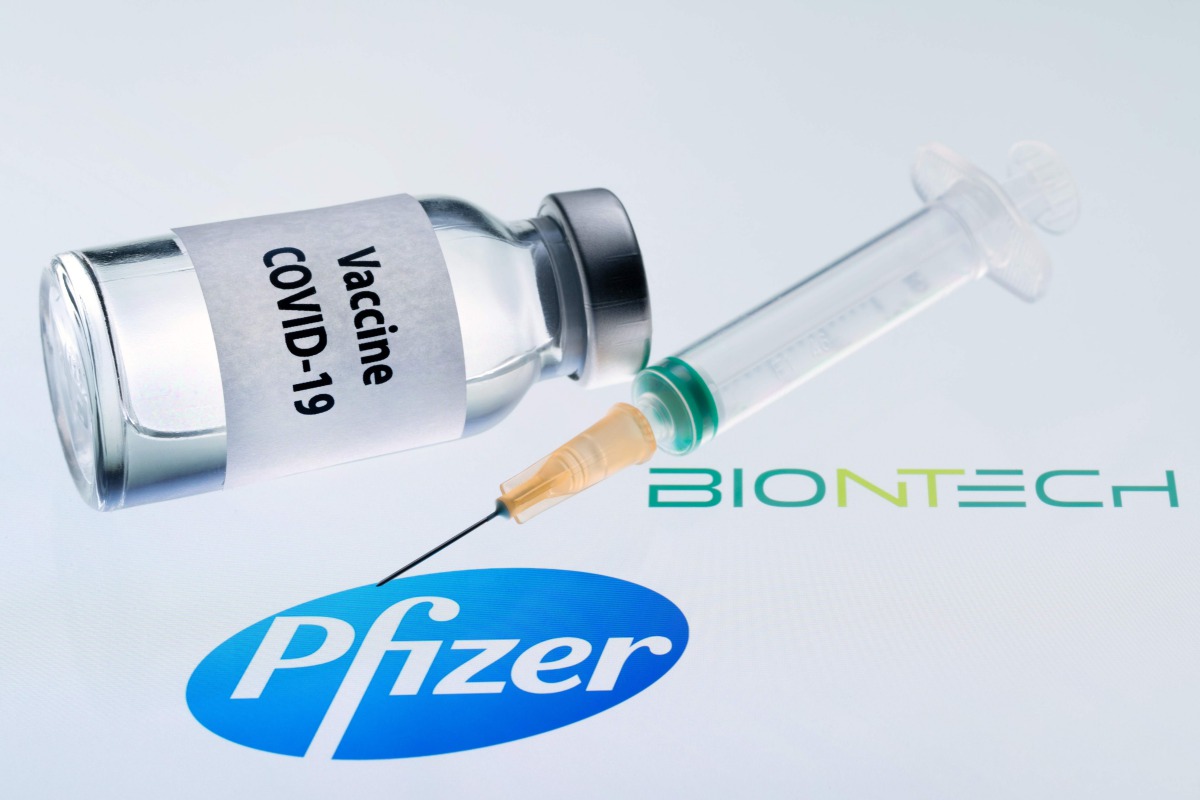 (FILES) Illustration file photo taken on November 23, 2020 showing a bottle reading 
