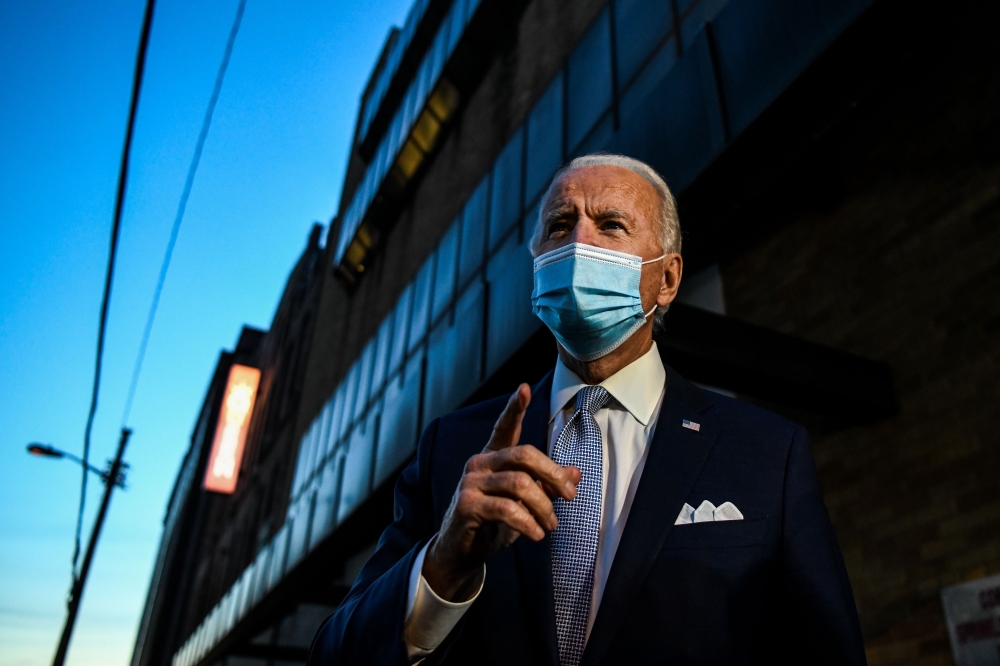 :US President-elect Joe Biden talks to the media after neeting with members of his cabinet at the Queen in Wilmington, Delaware, on November 24, 2020. US President-elect Joe Biden introduced November 24, 2020 a seasoned national security team he said was 