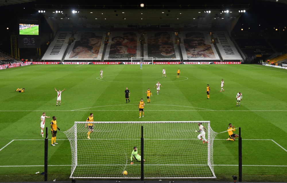 Southampton's Theo Walcott celebrates scoring their first goal Pool via REUTERS/Oli Scarff