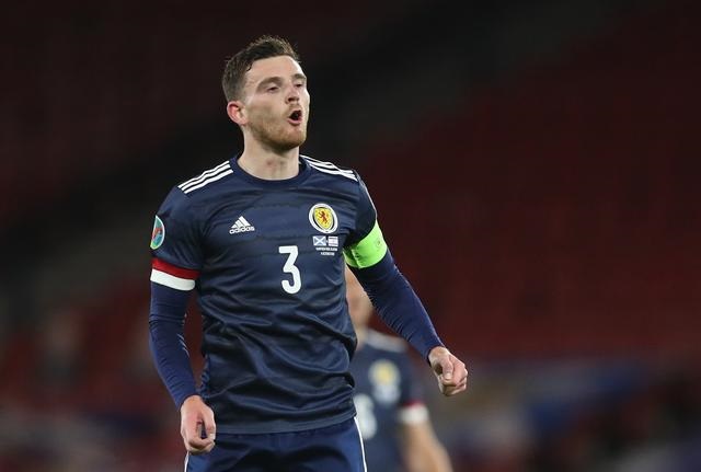 FILE PHOTO: Soccer Football - Euro 2020 Qualification Play off - Scotland v Israel - Hampden Park, Glasgow, Scotland, Britain - October 8, 2020 Scotland's Andy Robertson REUTERS/Russell Cheyne