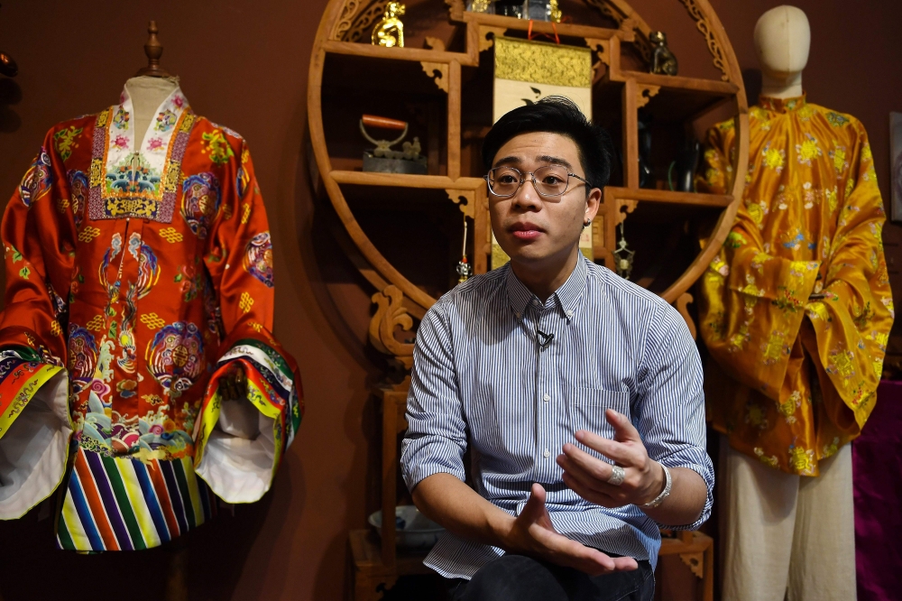 This photograph taken on November 11, 2020 shows Nguyen Duc Loc, founder of the Y Van Hien company, speaking during an interview with AFP at his workshop in Hanoi. AFP / Nhac Nguyen