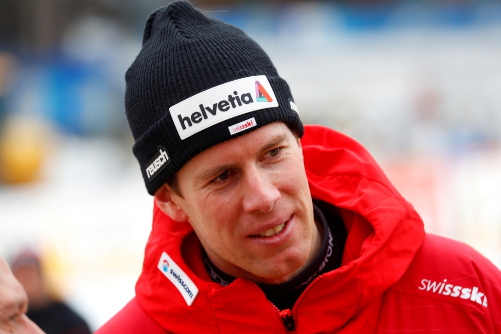 Alpine Skiing - FIS Ski World Cup - Downhill Training - Val Gardena, Italy - December 19, 2019 Switzerland's Marc Gisin during training REUTERS/Leonhard Foeger/File Photo