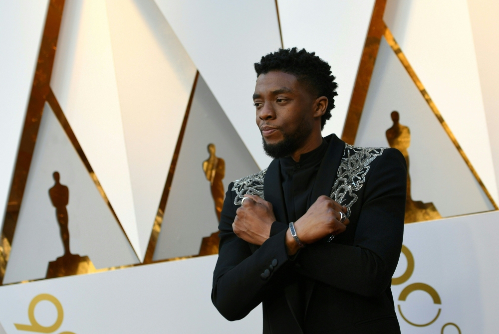 In this file photo taken on March 4, 2018 Actor Chadwick Boseman arrives for the 90th Annual Academy Awards, in Hollywood, California. AFP / Valerie Macon