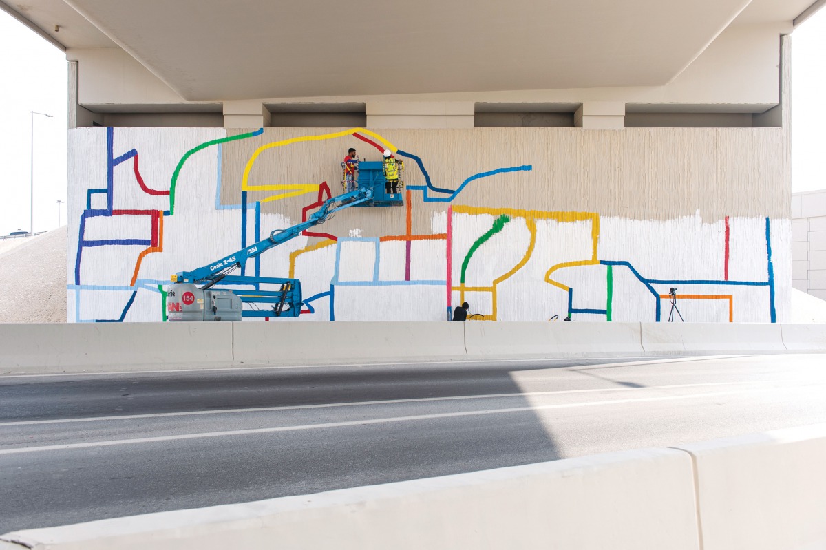 The 22-metre-wide artwork created as part of a public art project called “Jedariart.”