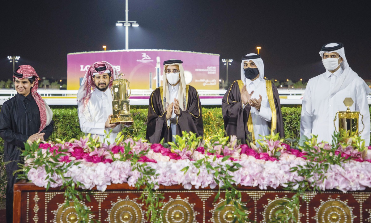 Minister of Culture and Sports, H E Salah bin Ghanem Al Ali, Qatar Racing and Equestrian Club (QREC) Chairman Issa bin Mohammed Al Mohannadi,  Chairman of the Qatar and Asian Equestrian Federations and Vice Chairman of QREC, Hamad bin Abdulrahman Al Attiy