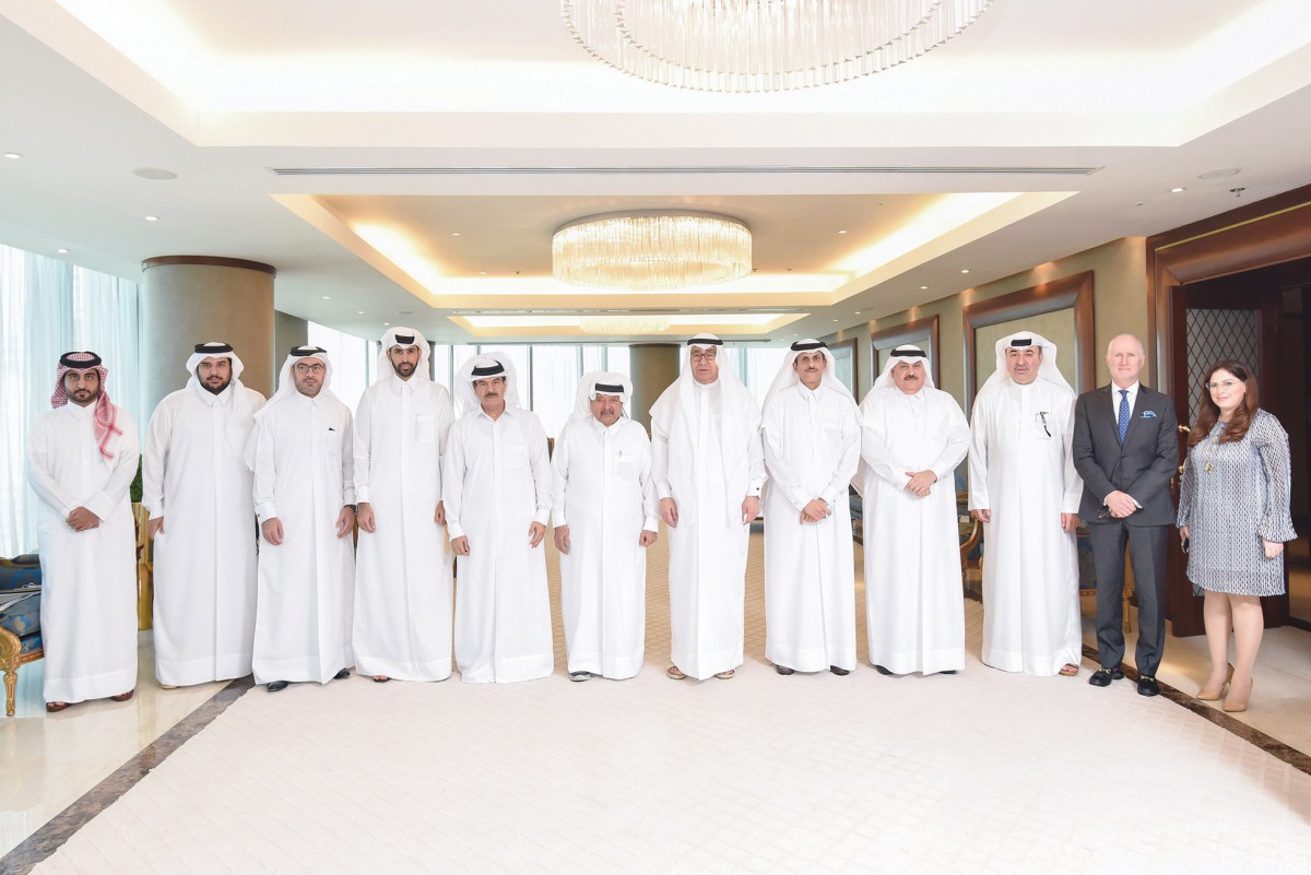 Sheikh Faisal bin Qassim Al Thani, Hussein Ibrahim Al Fardan, Sheikh Mohammed bin Fahad Al Thani, Sheikh Dr. Khalid bin Thani Al Thani and other officials of Qatari 