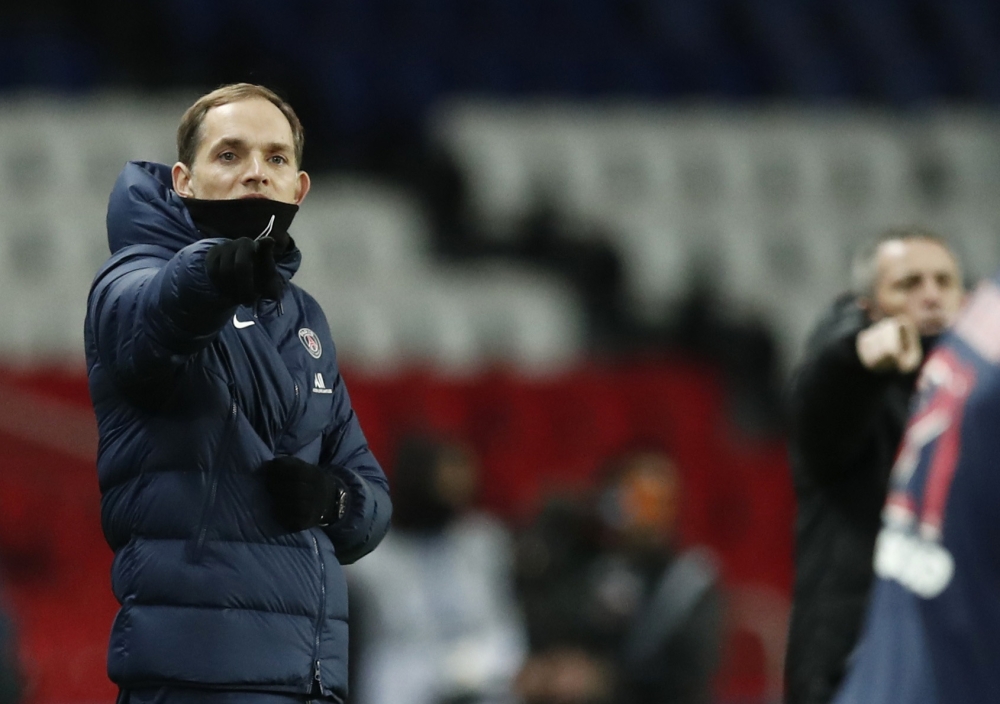 Paris St Germain coach Thomas Tuchel reacts REUTERS/Benoit Tessier