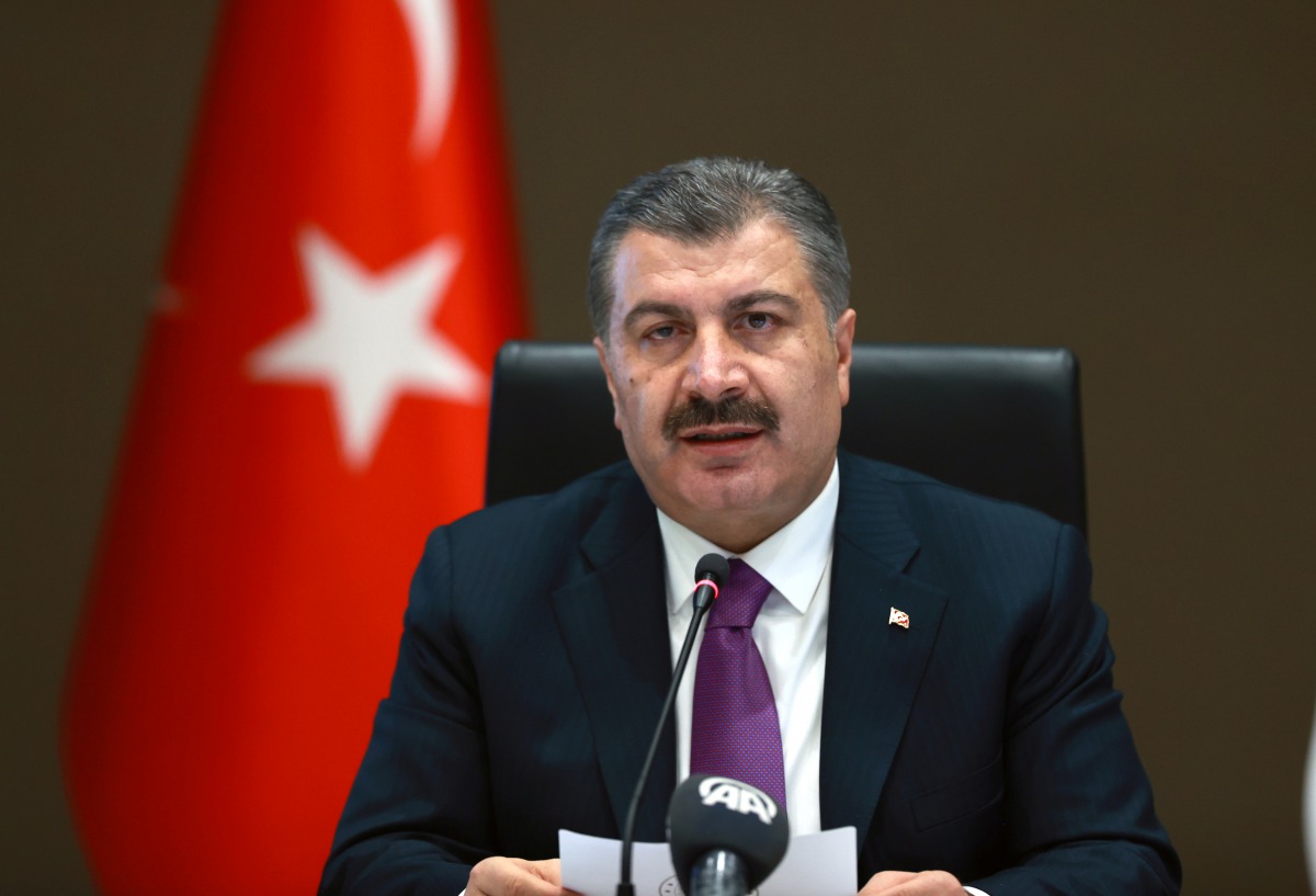 Turkish Health Minister Fahrettin Koca speaks during a news conference in Ankara, Turkey, December 24, 2020. Turkish Health Ministry/Handout via REUTERS 