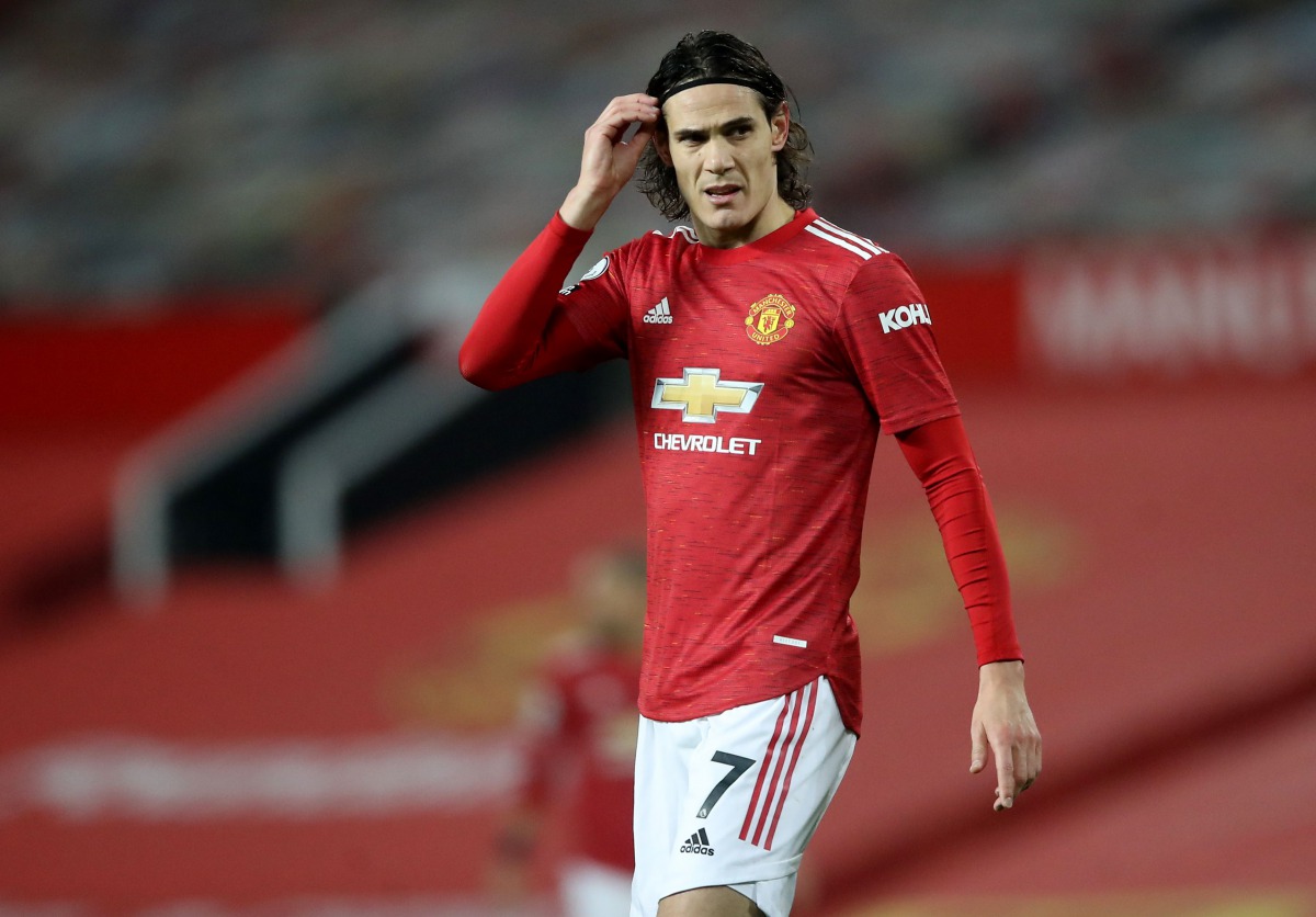 Soccer Football - Premier League - Manchester United v Wolverhampton Wanderers - Old Trafford, Manchester, Britain - December 29, 2020 Manchester United's Edinson Cavani Pool via REUTERS/Martin Rickett 
