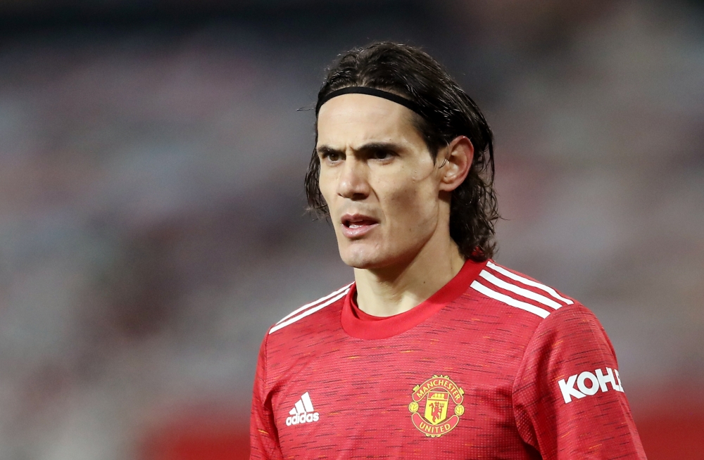 Soccer Football - Premier League - Manchester United v Wolverhampton Wanderers - Old Trafford, Manchester, Britain - December 29, 2020 Manchester United's Edinson cavani Pool via REUTERS/Martin Rickett 