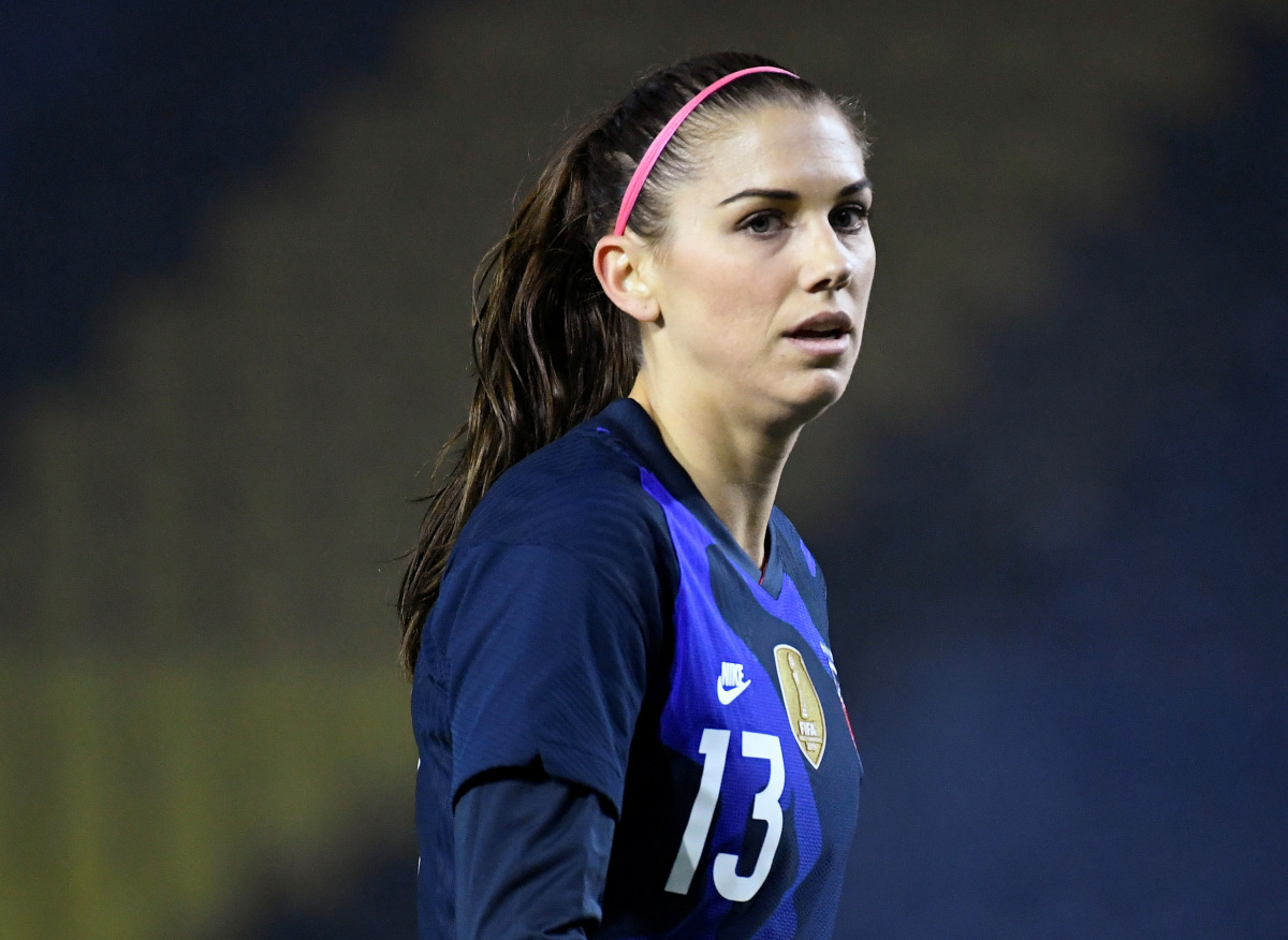 FILE PHOTO: Soccer Football - Women's International Friendly - Netherlands v United States - Rat Verlegh Stadium, Breda, Netherlands - November 27, 2020 Alex Morgan of the U.S. during the match Pool via REUTERS/Piroschka Van De Wouw/File Photo
