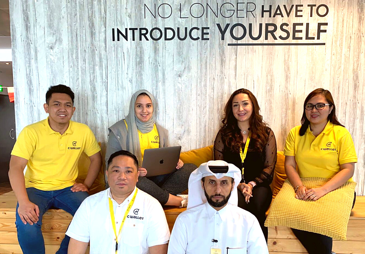 Michael Javier (front left), CEO & Co-founder of Cwallet, with other members of Operation Team Cwallet. 