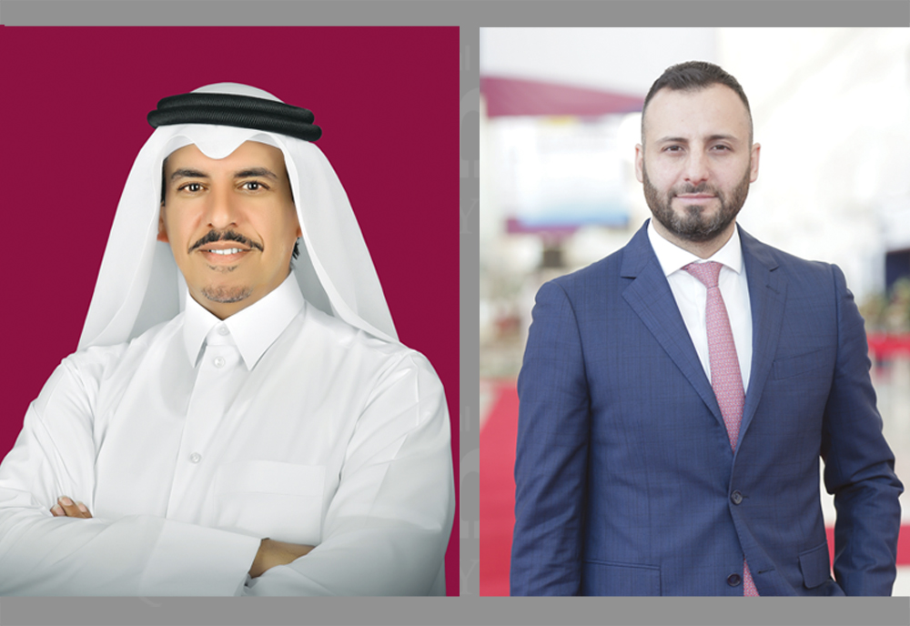 QSE Chairman, Khalid bin Ahmed Alnasr (left) and NeXTFairs General Manager & Co-founder Rawad Sleem