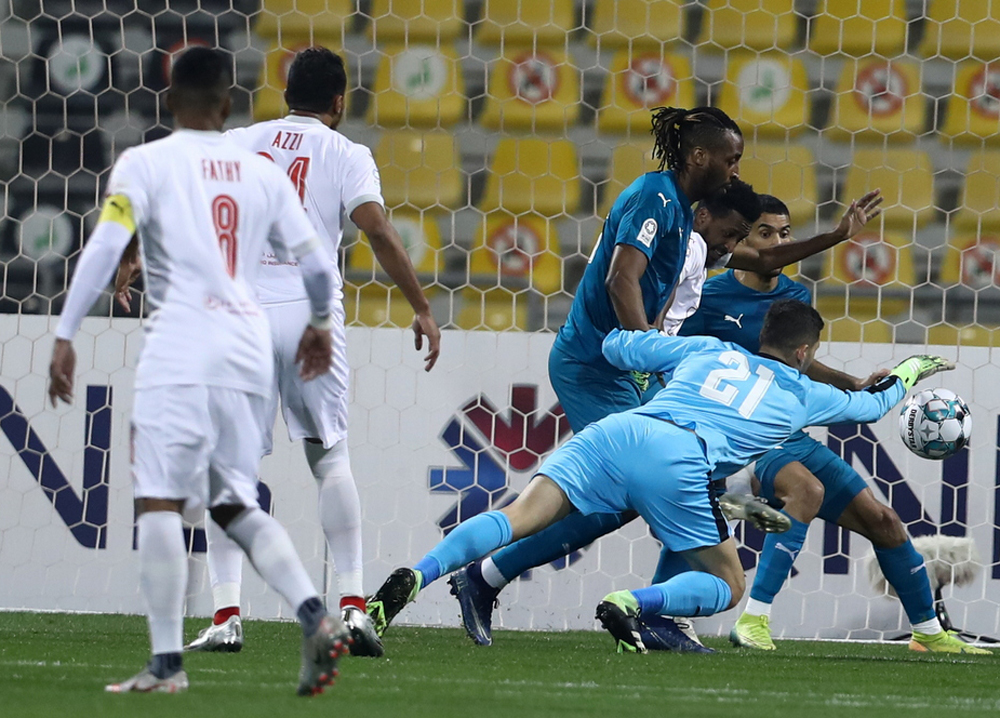 Action during the QNB Stars League Round 14 match between Al Gharafa and Al Arabi.