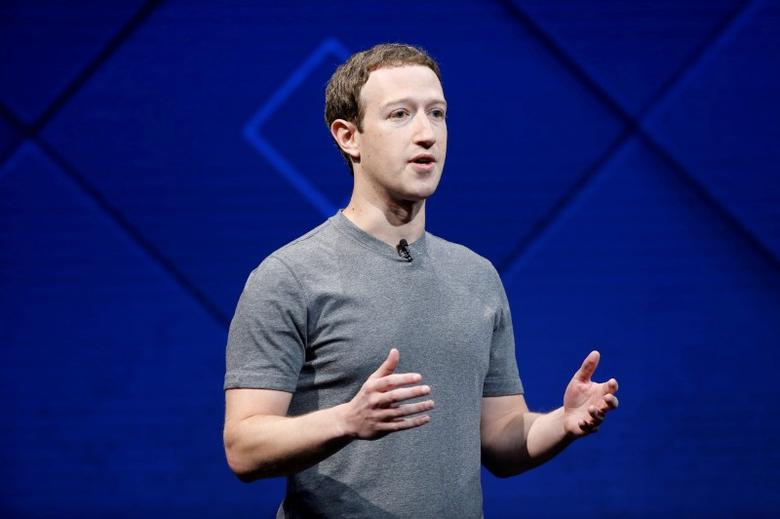 FILE PHOTO: Facebook Founder and CEO Mark Zuckerberg speaks on stage during the annual Facebook F8 developers conference in San Jose, California, U.S., April 18, 2017. REUTERS/Stephen Lam/File Photo

