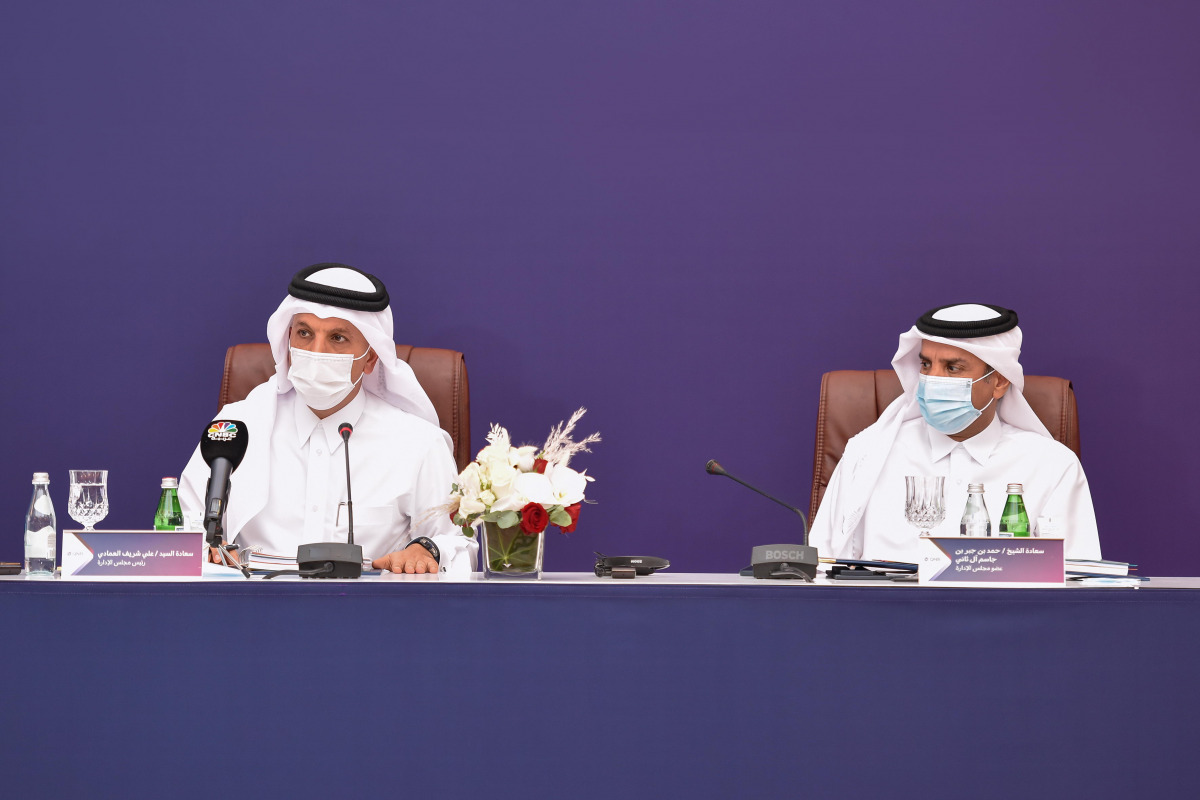 Chairman of QNB Group’s Board of Directors, H E Ali Shareef Al Emadi, during QNB Group’s Ordinary General Assembly meeting.