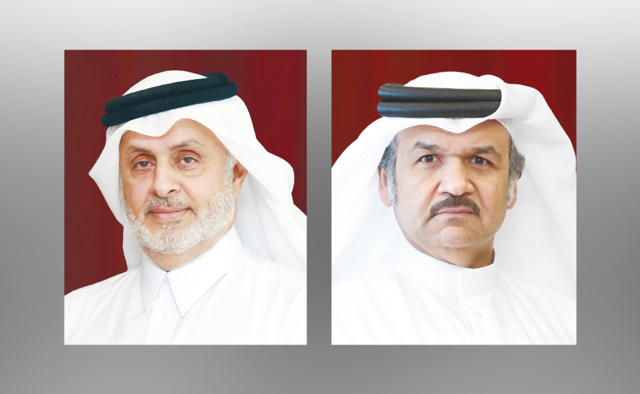 UDC Chairman Turki bin Mohammed Al Khater (left) and UDC President and Chief Executive Officer and Member of the Board, Ibrahim Jassim Al Othman.