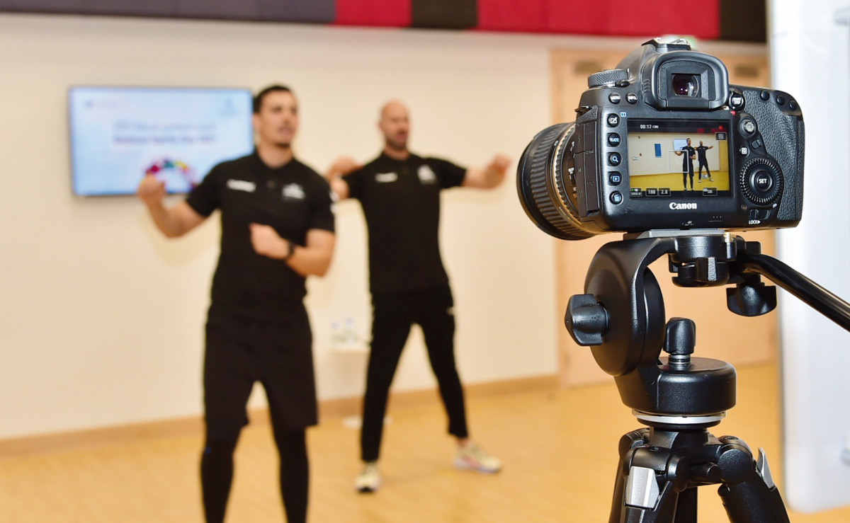 Instructors during an online training session.