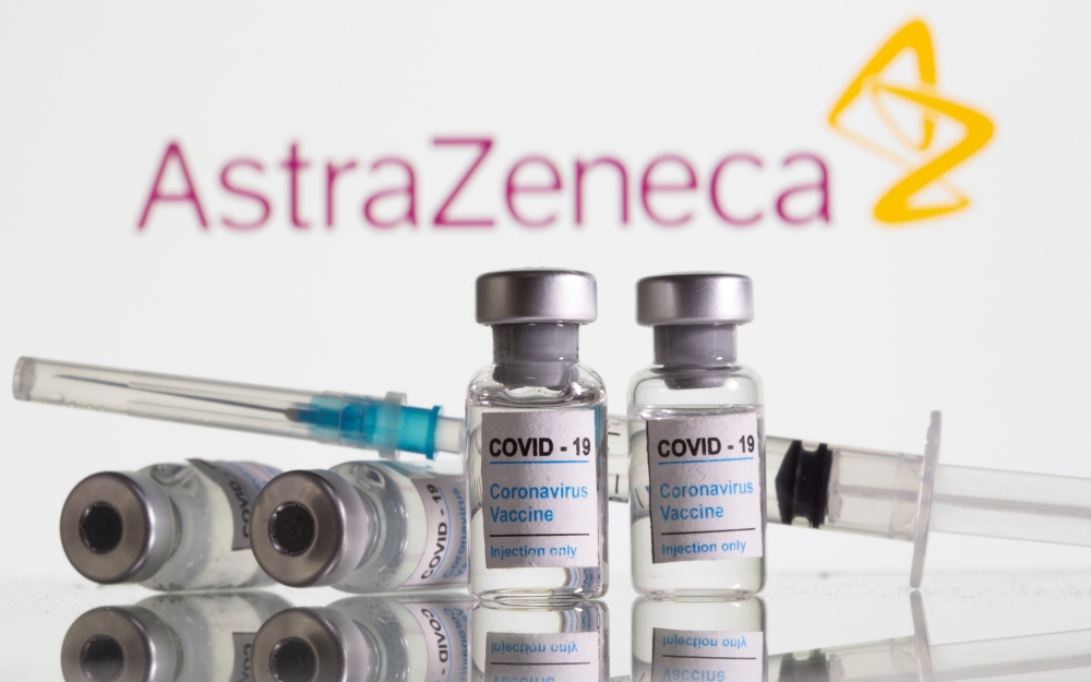Vials labelled 
