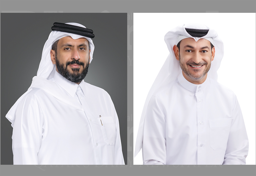 Chairman of Ooredoo, Sheikh Faisal bin Thani Al Thani (left), and Managing Director of Ooredoo, Aziz Aluthman Fakhroo.