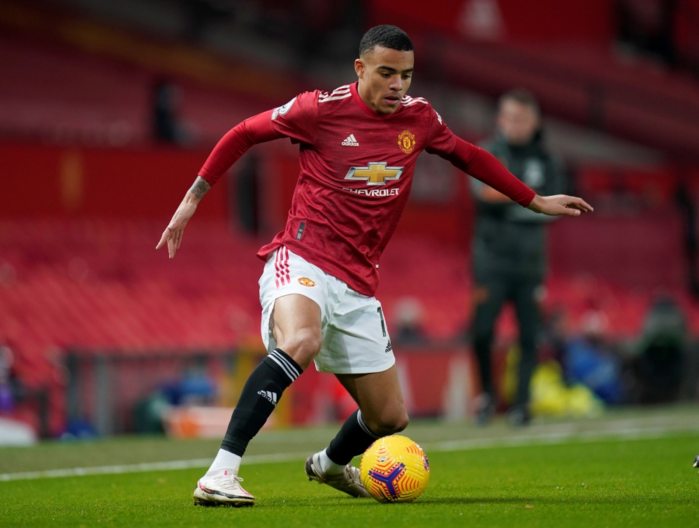 Manchester United's Mason Greenwood in action Pool via REUTERS/Tim Keeton 
