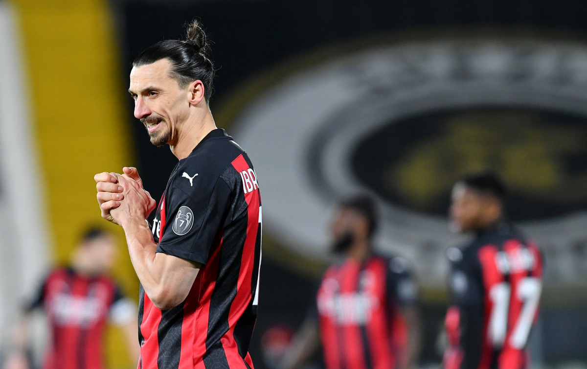 Soccer Football - Serie A - Spezia v AC Milan - Stadio Dino Manuzzi, La Spezia, Italy - February 13, 2021 AC Milan's Zlatan Ibrahimovic REUTERS/Jennifer Lorenzini
