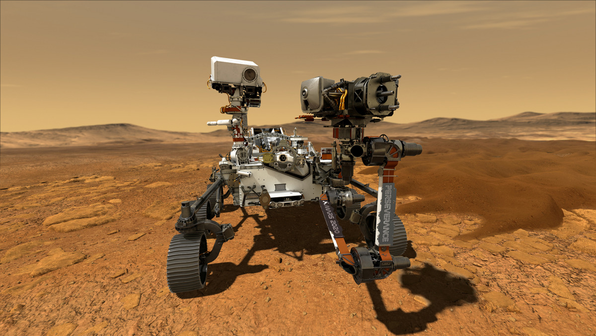 FILE PHOTO: NASA's Perseverance Mars rover, the biggest, heaviest, most advanced vehicle sent to the Red Planet by the National Aeronautics and Space Administration (NASA), is seen on Mars in an undated illustration provided by Jet Propulsion Laboratory i