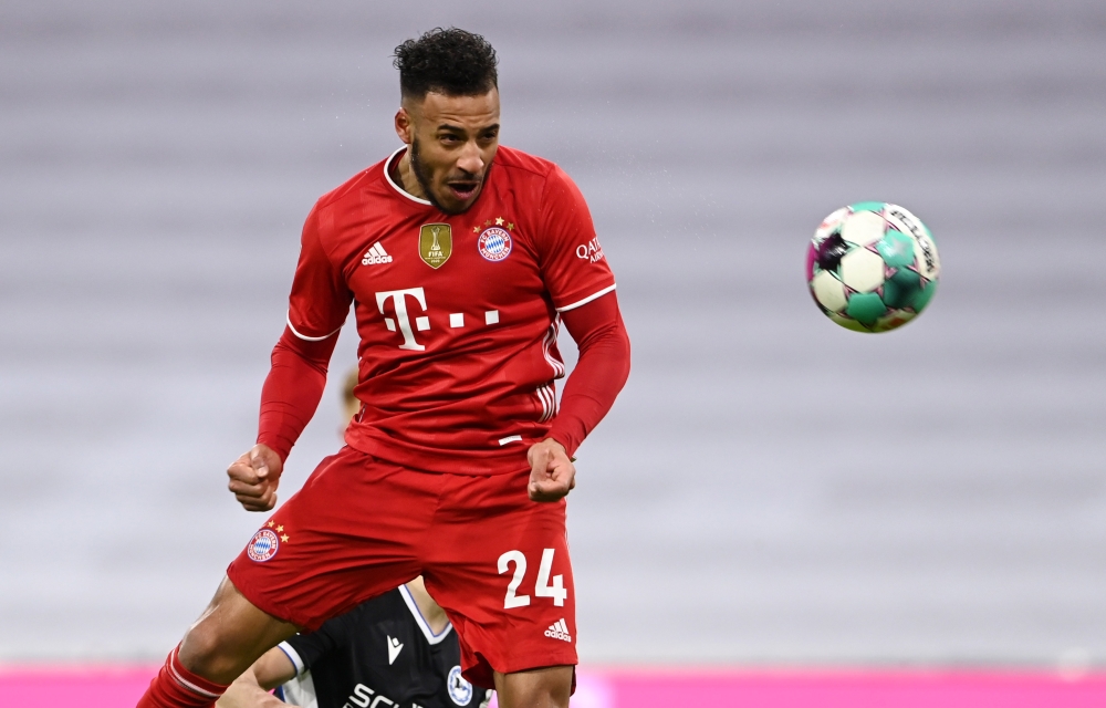 February 15, 2021 Bayern Munich's Corentin Tolisso scores their second goal Pool via REUTERS/Christof Stache DFL